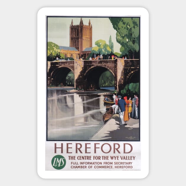 Hereford - Vintage Railway Travel Poster - 1923-1947 Sticker by BASlade93
